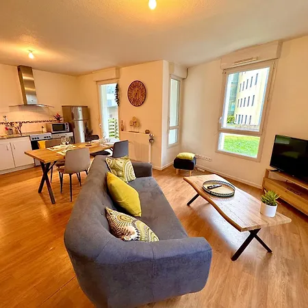 Apartment Spacieux T3 - Lumineux - Ile De & Centre Avec Terrasse Et Parking Nantes